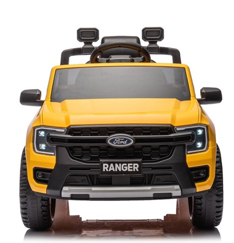 Ford Ranger Ride on Pickup 12V RC & Manual Drive – Yellow - Image 2